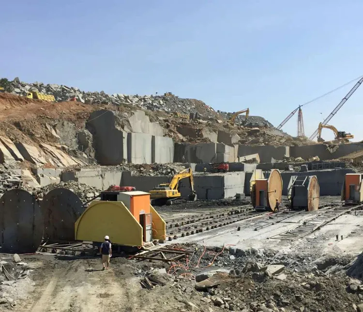 Marble Granite Block Double Saw Blade Cutter Machinery Quarry Stone Cutting Machine