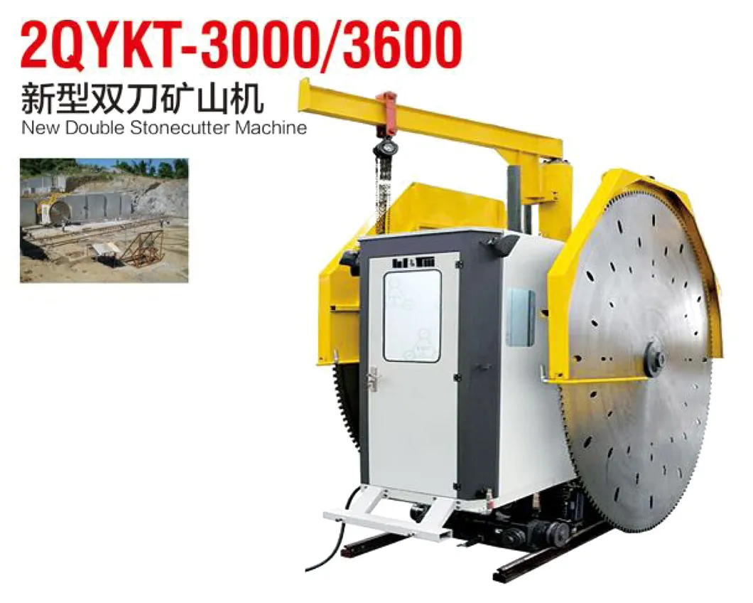 Marble Granite Block Double Saw Blade Cutter Machinery Quarry Stone Cutting Machine