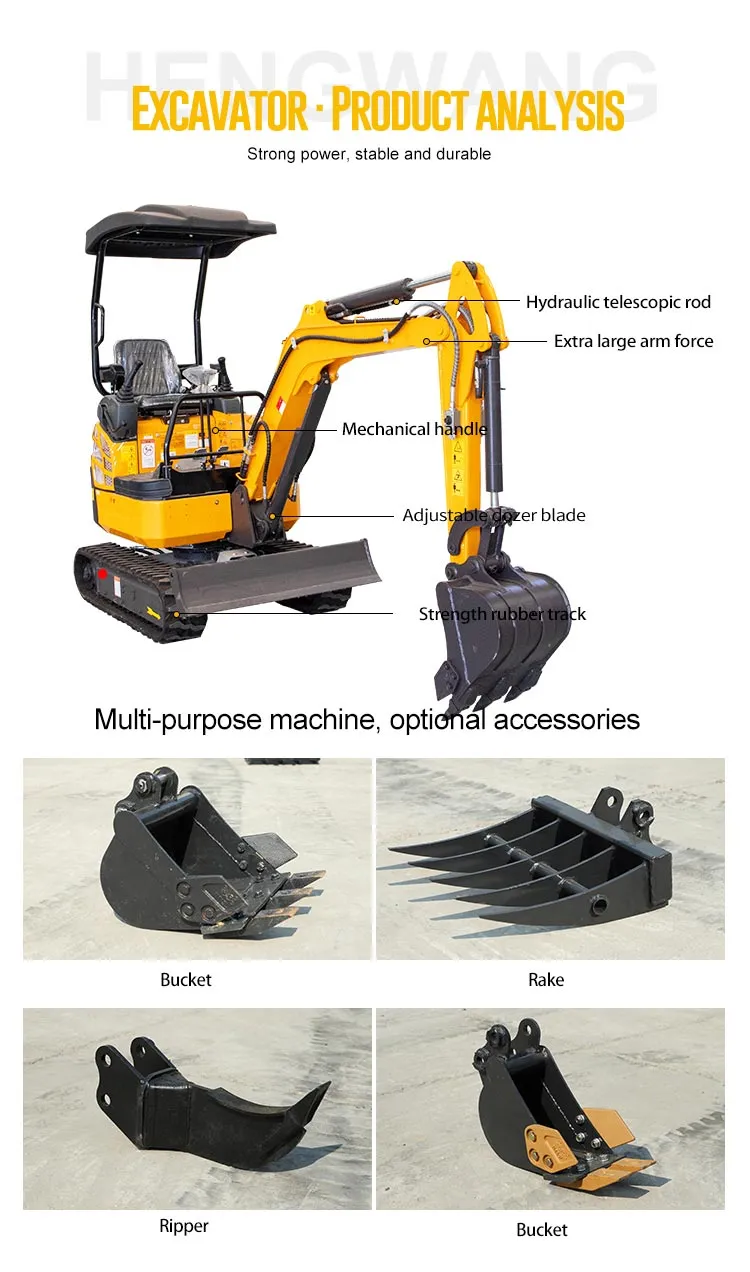 Mini Excavator 2t Diesel Machine Digger