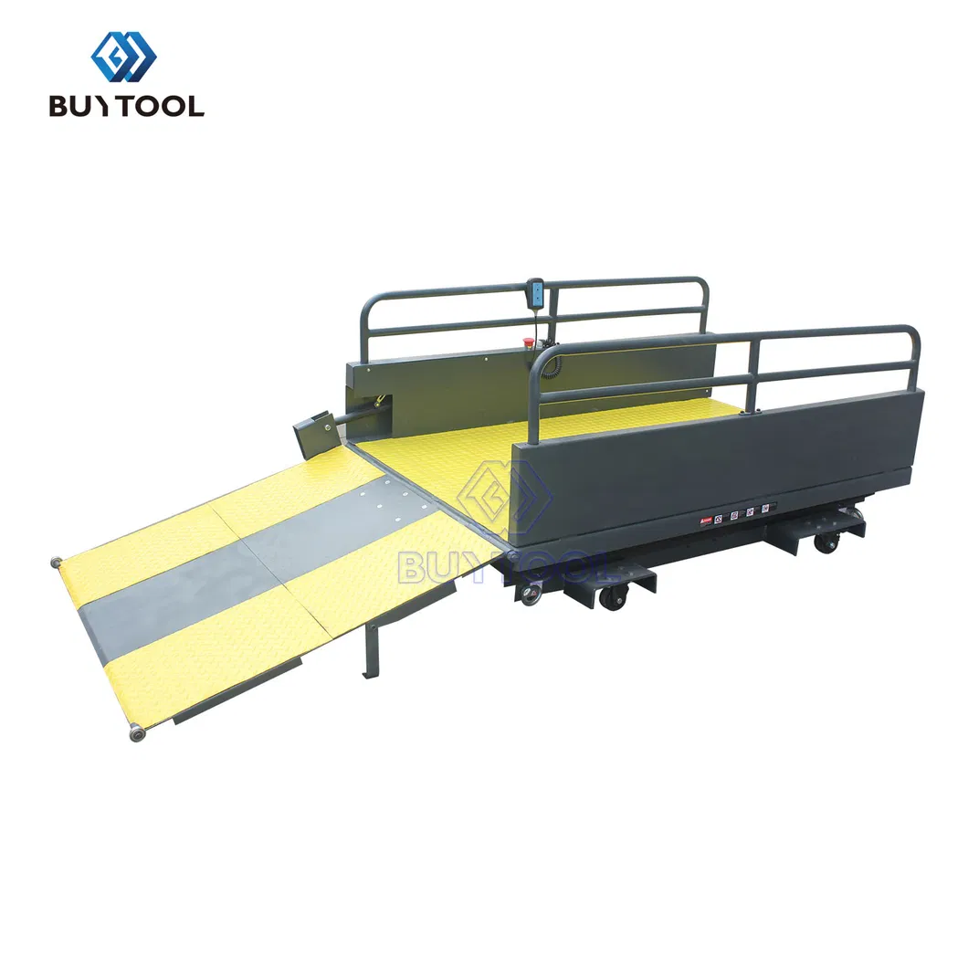 Movable Portable Stairs Disabled Vertical Scissor Wheelchair Lift Platform for Disabled