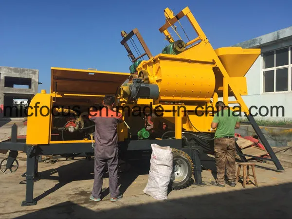 Movable Pumpcrete with Js500 Concrete Mixer