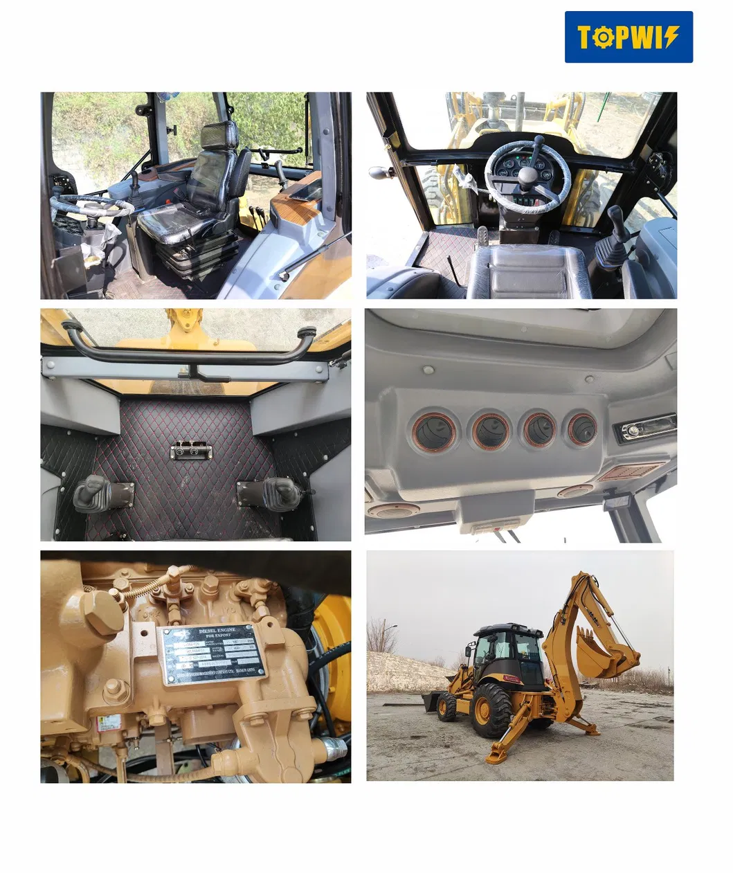New Condition Wheel Loader Front Loader and Excavator Backhoe Loader Wz30-25