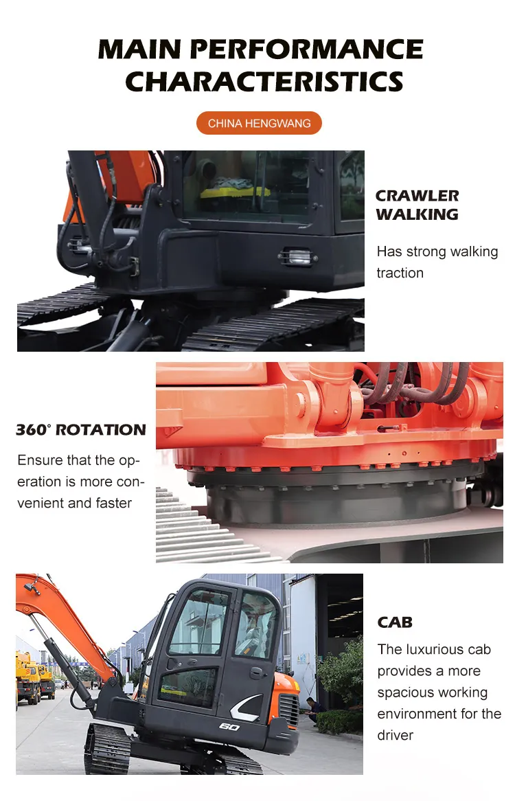 New Digger Machine Mini Excavator 6 Ton
