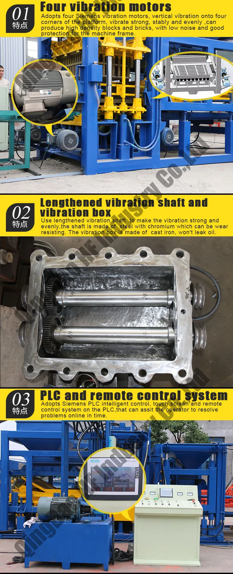 Qt10-15 Hydraulic Concrete Solid Brick Machine/Color Paver Brick Machine