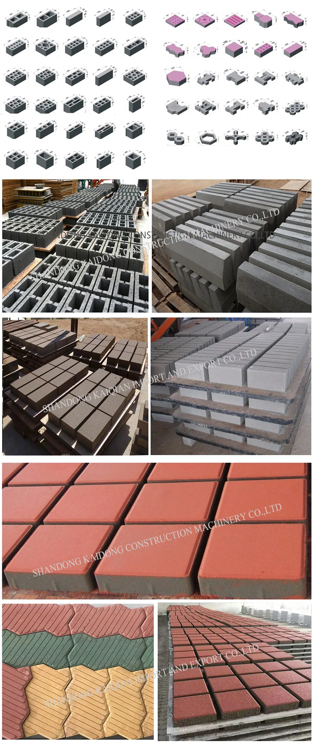 Qt4-15 Machine for 5inch/6inch Cement Interlock Paver Brick Block Making Machine