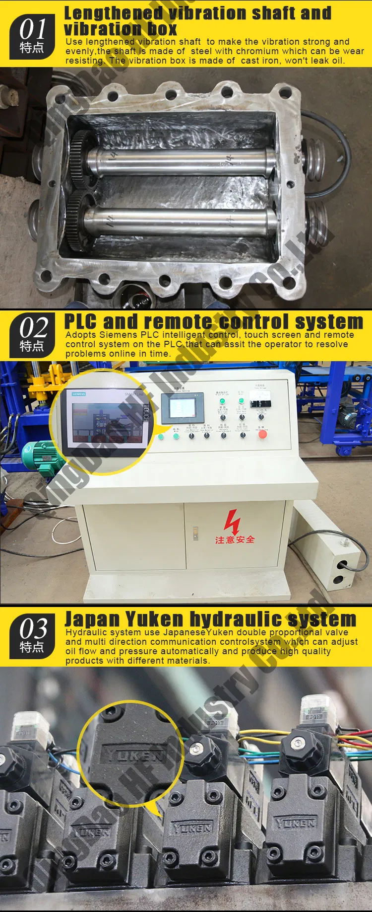 Qt4-20 PLC Control Hydraulic System Solid Concrete Block Making Machine Price