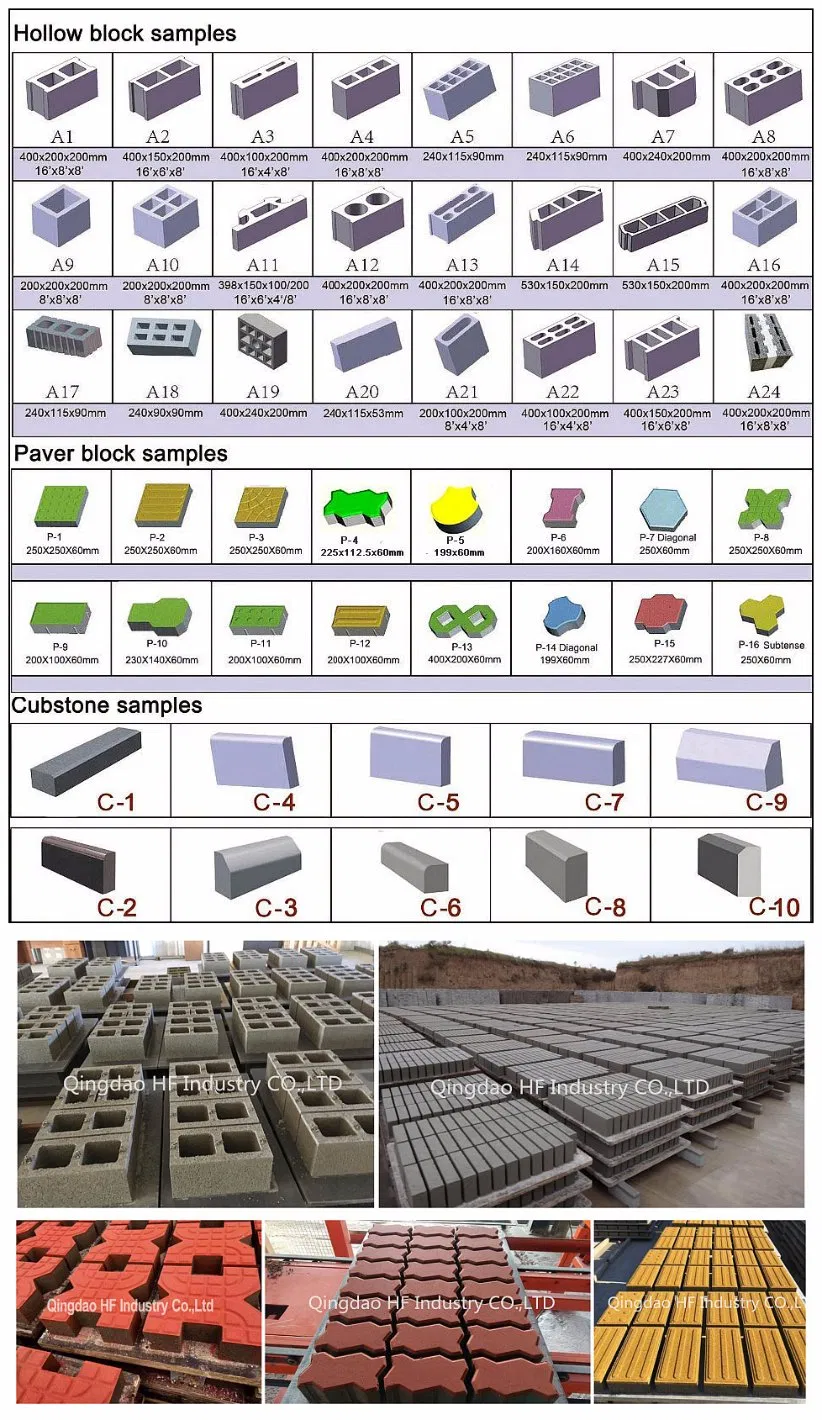 Qt4-20 PLC Control Hydraulic System Solid Concrete Block Making Machine Price