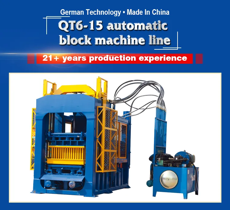 Qt6-15 Full Automatic Hydraulic Concrete Block Making Machine in India
