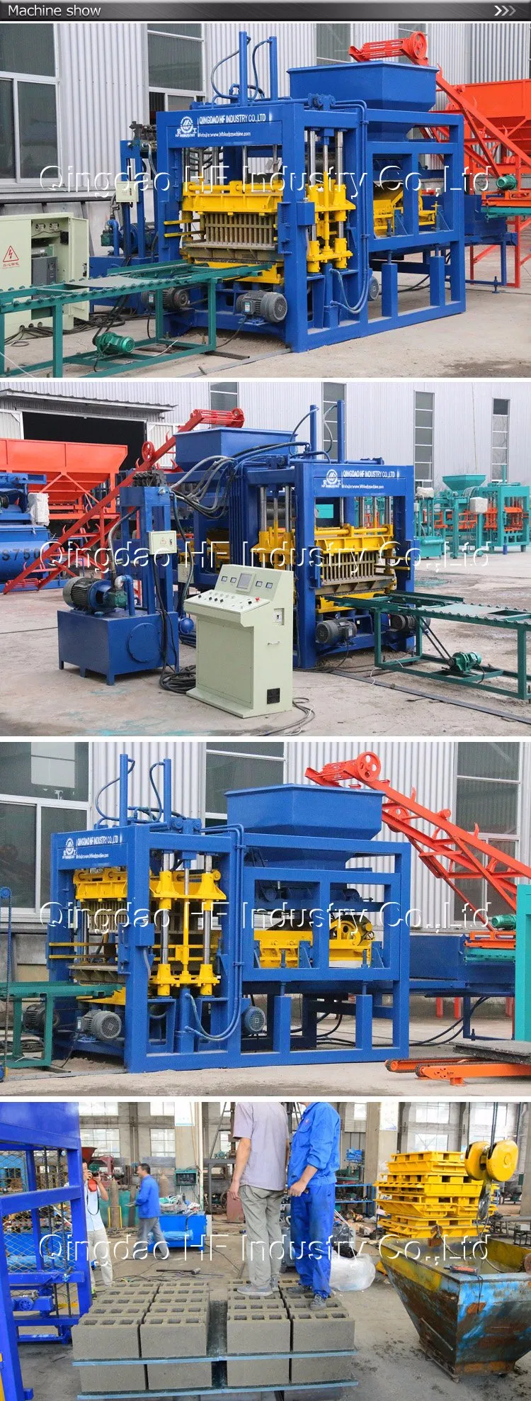 Qt8-15 Block Production Line Automatico Hidraulico Block Making Machine Iblock Rockit Quilting Machine