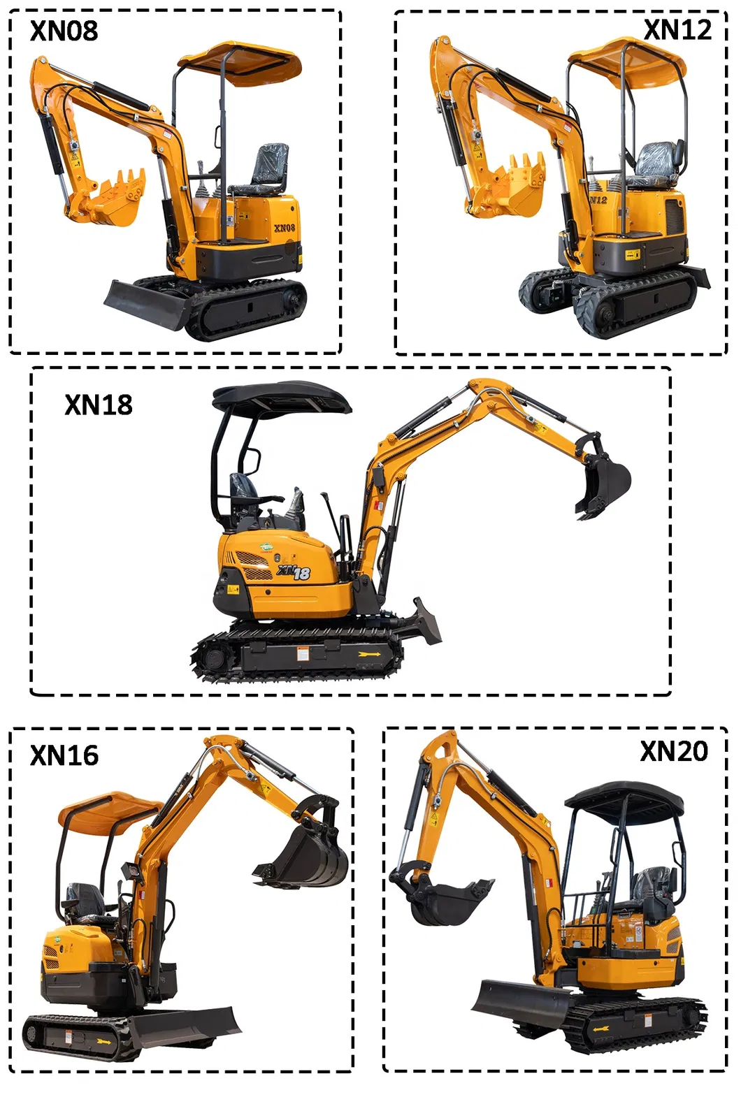 Rhinoceros Mini Excavator Xn08, Mini Crawler Excavator for Sale