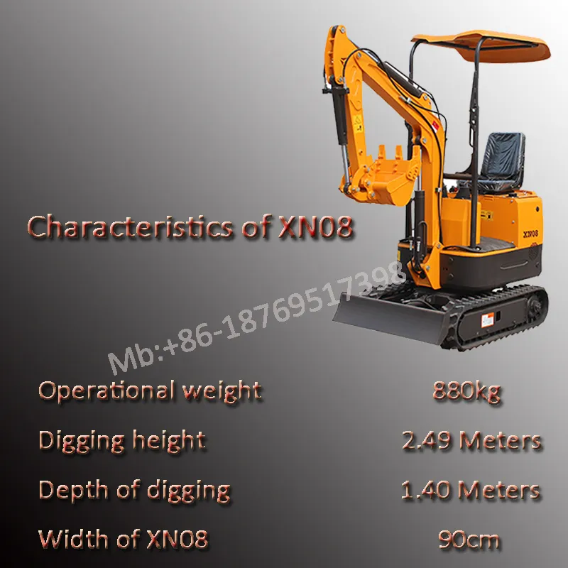 Rhinoceros Mini Excavator Xn08, Mini Crawler Excavator for Sale