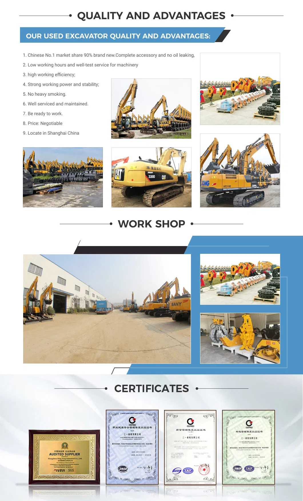 Second Hand 99% New The Highest Breakout Force 5.2 Tons High Operating Efficiency Hydraulic Rock Breaker Excavator Sy55c From China