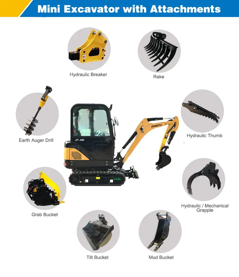 Small Crawler Digger Hydraulic Mini Excavator