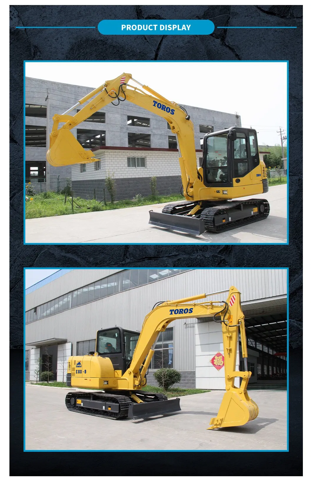 Small Hydraulic 6 Tons Bucket Crawler Mini Excavators