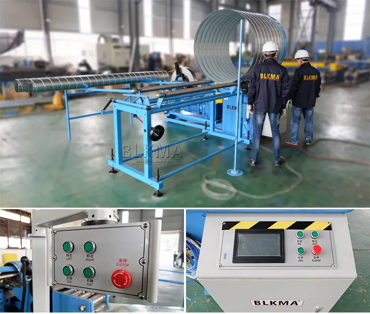 Spiro Duct Manufacture Auto Line, Sprial HVAC Air Round Ductproduction Line