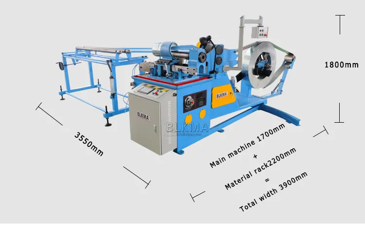 Spiro Duct Manufacture Auto Line, Sprial HVAC Air Round Ductproduction Line