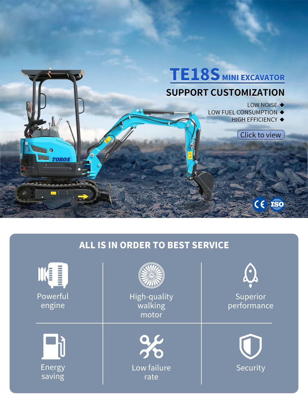 Te18s Mini Excavator China Supplier