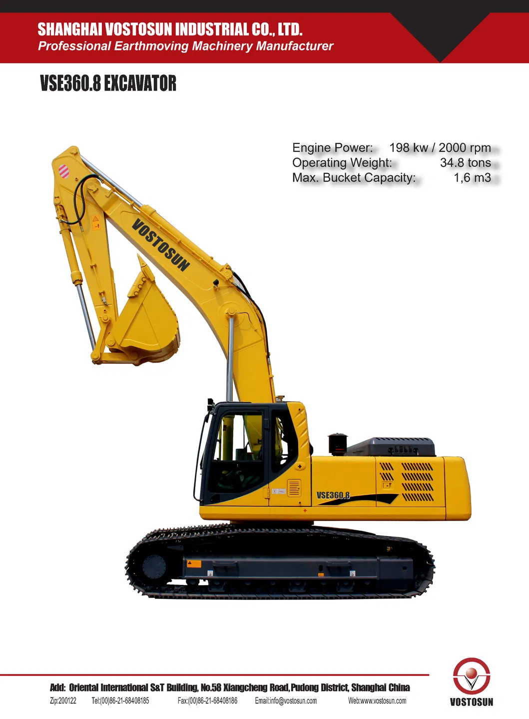Vse360.8 Chinese Cheep Price 35ton Crawler Excavator with High Quality