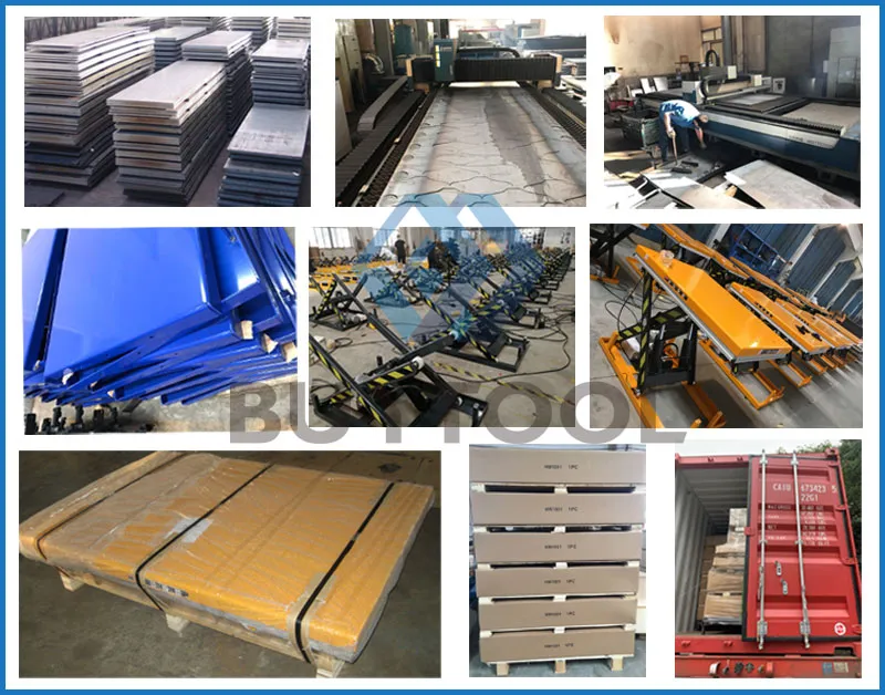 Warehouse 1500kg Low Profile Electric Hydraulic Scissor Lift Table