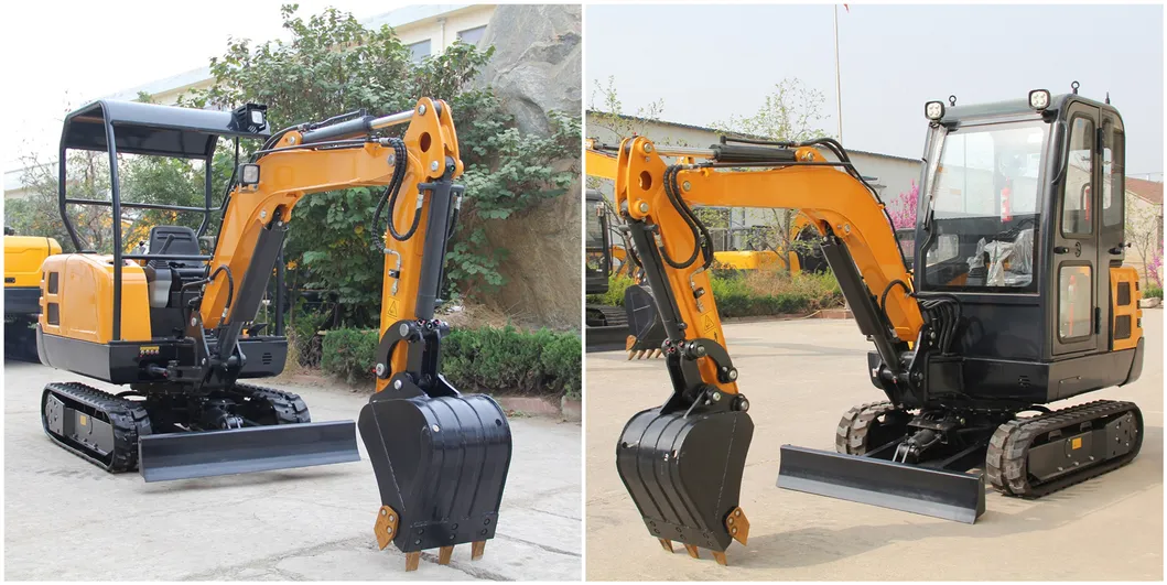 Zero Tail Excavator 1~4t Mini Excavator for Sale with Extensiable Base/Swing Boom/Flexible Digger